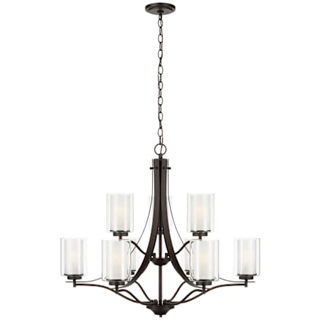 Generation Lighting Elmwood Park 9 Light 32" Wide LED Chandelier Bronze