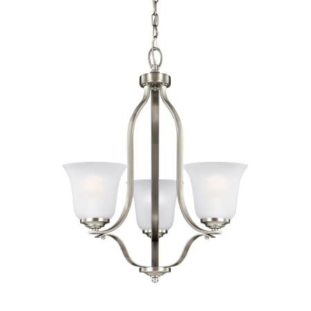 Generation Lighting Emmons 3 Light 20" Wide Chandelier Brushed Nickel