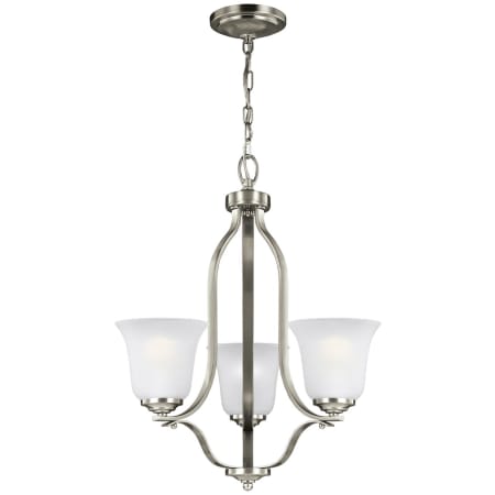 Generation Lighting Emmons 3 Light 20" Wide LED Chandelier Brushed Nickel