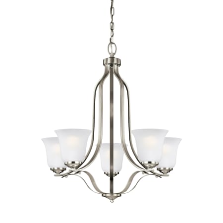 Generation Lighting Emmons 5 Light 24" Wide Chandelier Brushed Nickel