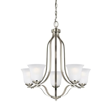 Generation Lighting Emmons 5 Light 24" Wide LED Chandelier Brushed Nickel