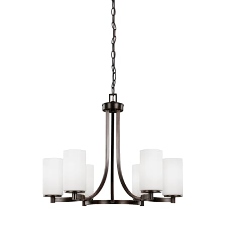 Generation Lighting Hettinger 6 Light 25" Wide Pillar Candle Chandelier Bronze