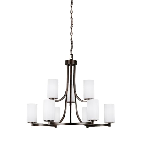 Generation Lighting Hettinger 9 Light 30" Wide LED Pillar Candle Chandelier Bronze