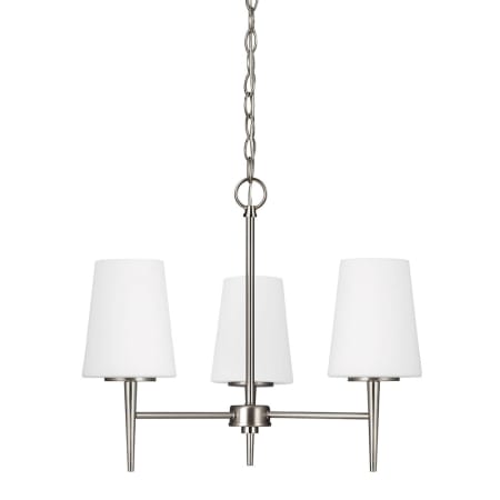 Generation Lighting Driscoll 3 Light 21" Wide Chandelier Brushed Nickel