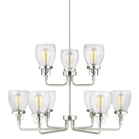 Generation Lighting Belton 9 Light 32" Wide Chandelier Brushed Nickel