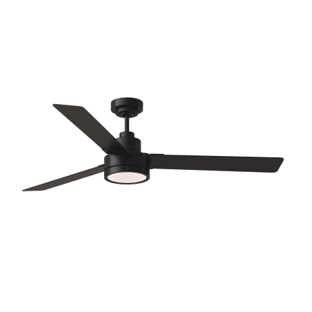 Generation Lighting Jovie 58" 3 Blade LED Indoor / Outdoor Ceiling Fan with Wall Control Midnight Black