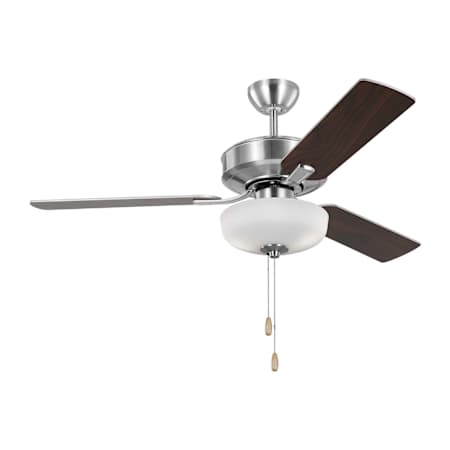 Generation Lighting Linden 48" 3 Blade Indoor LED Ceiling Fan Brushed Steel