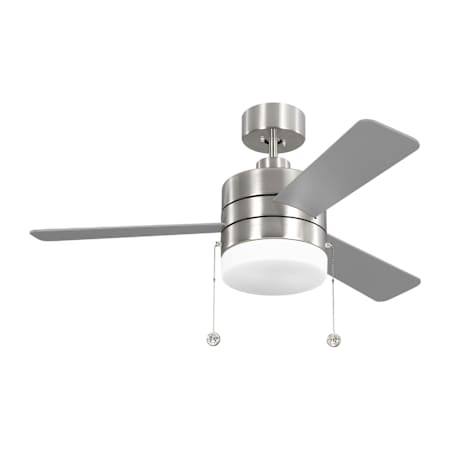 Generation Lighting Syrus 44" 3 Blade Indoor LED Ceiling Fan Brushed Steel