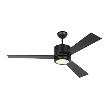 Generation Lighting Vision 52" 3 Blade Indoor Ceiling Fan Midnight Black