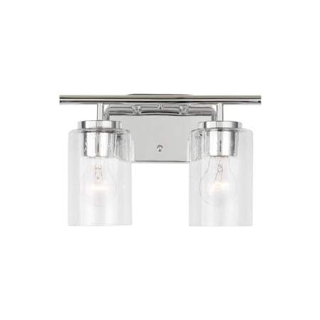 Generation Lighting Oslo 2 Light 13" Wide Bathroom Vanity Light Chrome