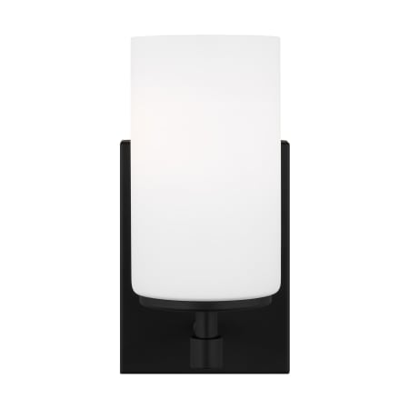 Generation Lighting Alturas 9" Tall Bathroom Sconce Midnight Black