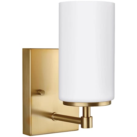 Generation Lighting Alturas 9" Tall LED Bathroom Sconce Satin Brass