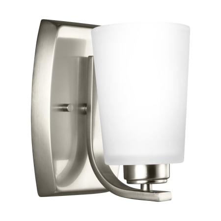 Generation Lighting Franport 8" Tall Bathroom Sconce Brushed Nickel