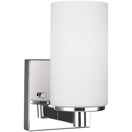 Generation Lighting Hettinger 8" Tall LED Bathroom Sconce Chrome