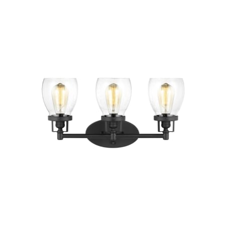 Generation Lighting Belton 3 Light Vanity Light Midnight Black