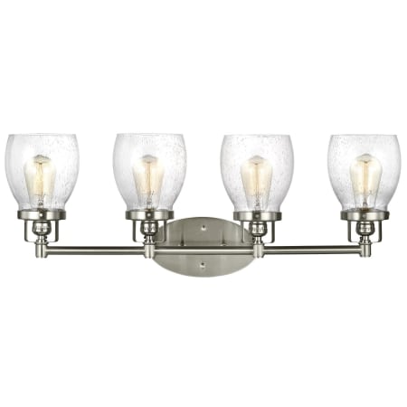 Generation Lighting Belton 4 Light 29" Wide Bathroom Vanity Light Brushed Nickel