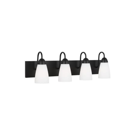 Generation Lighting Seville 4 Light 29" Wide LED Vanity Light Midnight Black