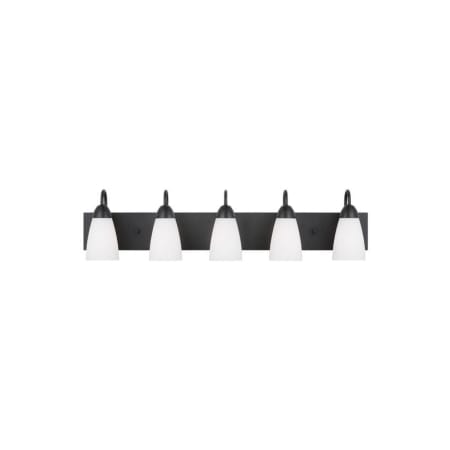 Generation Lighting Seville 5 Light 36" Wide LED Vanity Light Midnight Black