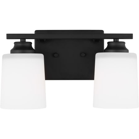 Generation Lighting Vinton 2 Light 14" Wide Vanity Light Midnight Black