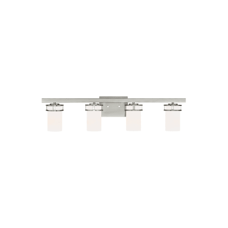 Generation Lighting Robie 4 Light 34" Wide Bathroom Vanity Light Brushed Nickel