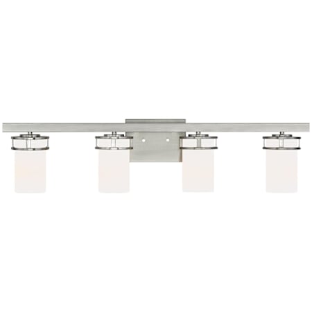 Generation Lighting Robie 4 Light 34" Wide LED Vanity Light Brushed Nickel
