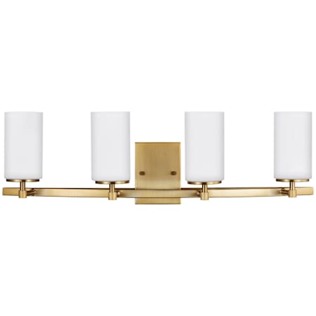 Generation Lighting Alturas 4 Light 31" Wide LED Vanity Light Satin Brass