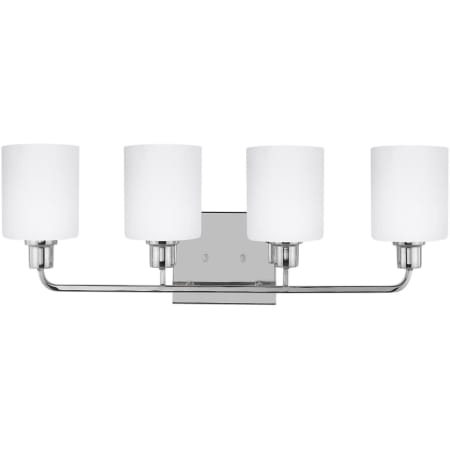 Generation Lighting Canfield 4 Light 32" Wide Bathroom Vanity Light Chrome