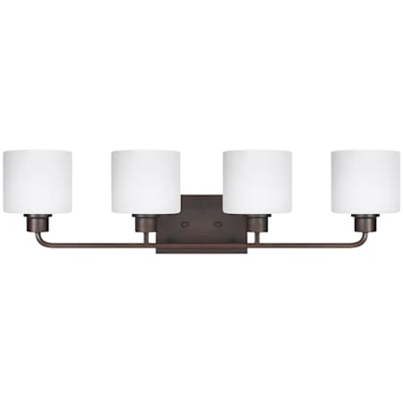 Generation Lighting Canfield 4 Light 32" Wide LED Vanity Light Bronze