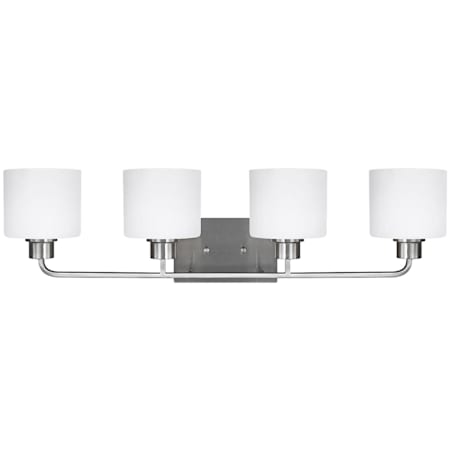 Generation Lighting Canfield 4 Light 32" Wide LED Vanity Light Brushed Nickel