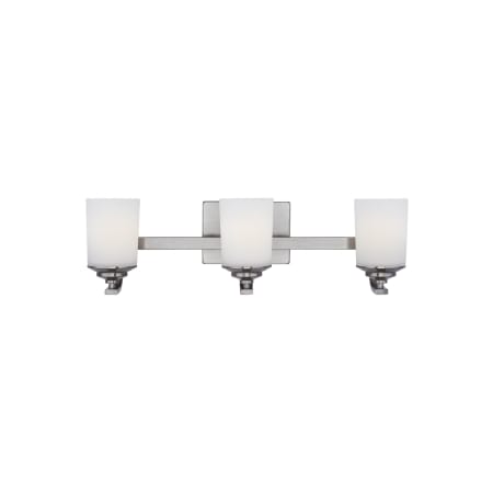 Generation Lighting Kemal 3 Light 24" Wide Bathroom Vanity Light Brushed Nickel