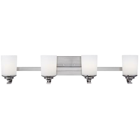 Generation Lighting Kemal 4 Light 34" Wide LED Vanity Light Brushed Nickel