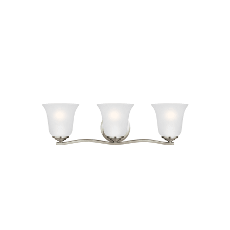 Generation Lighting Emmons 3 Light 23" Wide Bathroom Vanity Light Brushed Nickel