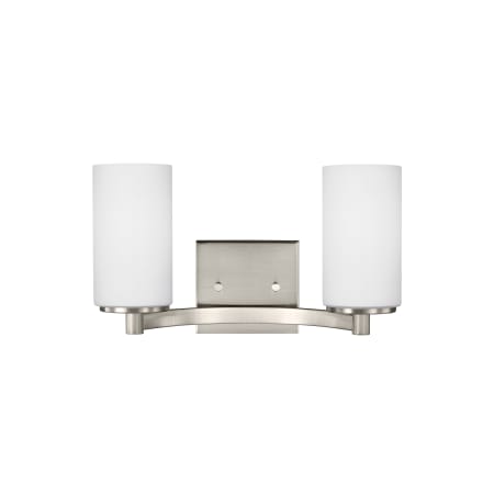 Generation Lighting Hettinger 2 Light 14" Wide Bathroom Vanity Light Brushed Nickel