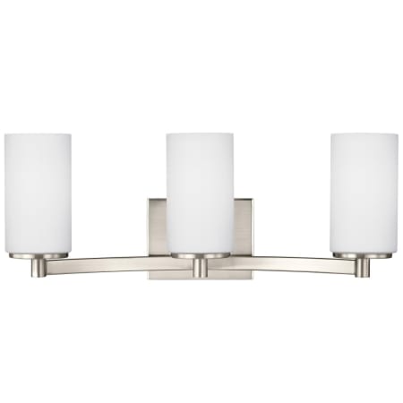 Generation Lighting Hettinger 3 Light 21" Wide Bathroom Vanity Light Brushed Nickel