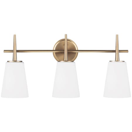 Generation Lighting Driscoll 3 Light 25" Wide LED Vanity Light Satin Brass
