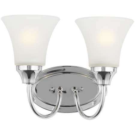 Generation Lighting Holman 2 Light 12" Wide LED Vanity Light Chrome