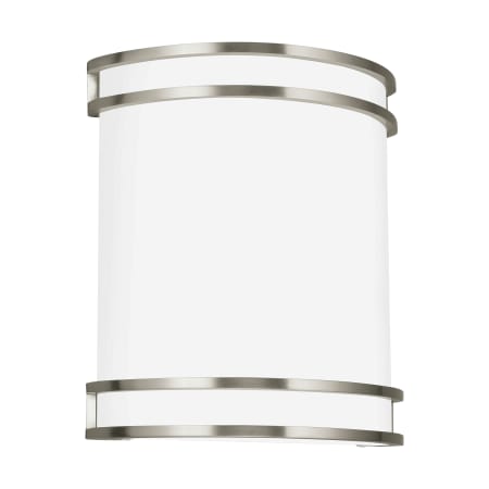 Generation Lighting 11" Tall Integrated LED Bathroom Sconce with Banded Shade Brushed Nickel