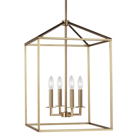 Generation Lighting Perryton 4 Light 16" Wide Chandelier Satin Brass
