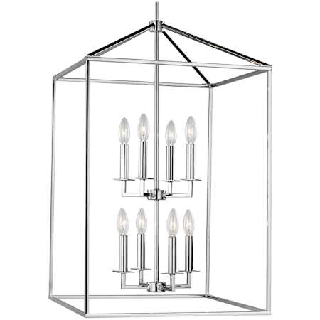 Generation Lighting Perryton 8 Light 19" Wide Chandelier Chrome