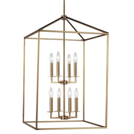 Generation Lighting Perryton 8 Light 19" Wide Chandelier Satin Brass
