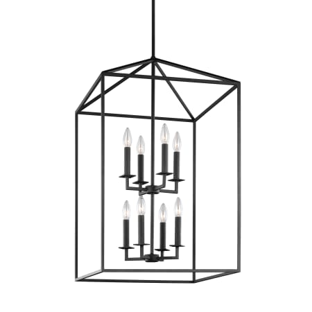 Generation Lighting Perryton 8 Light 19" Wide LED Taper Candle Style Chandelier Blacksmith