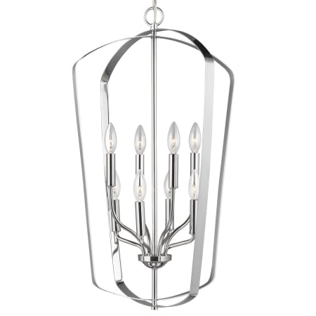 Generation Lighting Romee 8 Light 18" Wide Pendant Chrome