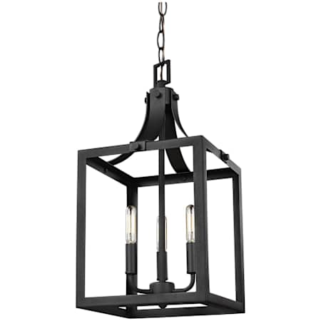 Generation Lighting Labette 3 Light 10" Wide LED Candle Style Chandelier Black