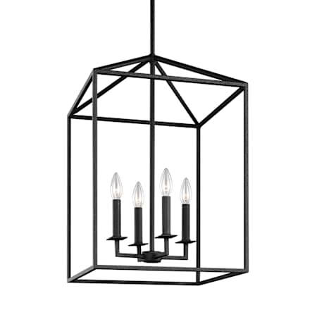 Generation Lighting Perryton 4 Light 12" Wide LED Taper Candle Pendant Blacksmith