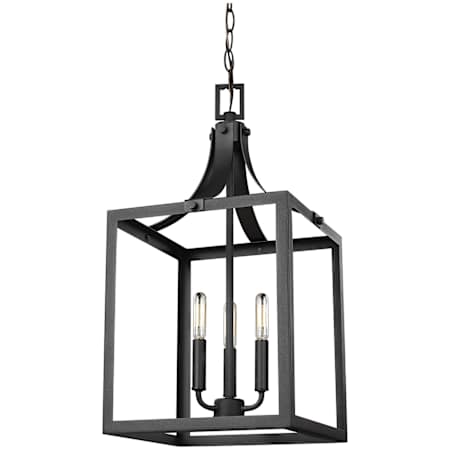 Generation Lighting Labette 3 Light 12" Wide LED Candle Style Chandelier Black