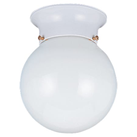 Generation Lighting Tomkin 6" Wide Flush Mount Globe Ceiling Fixture White