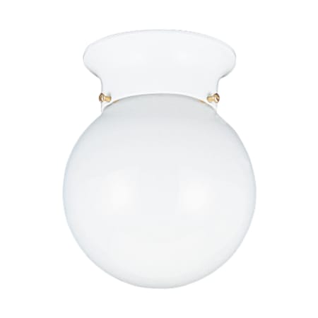 Generation Lighting Tomkin 6" Wide LED Flush Mount Globe Ceiling Fixture White