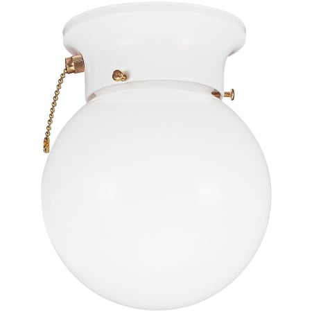 Generation Lighting Tomkin 6" Wide LED Flush Mount Globe Ceiling Fixture White
