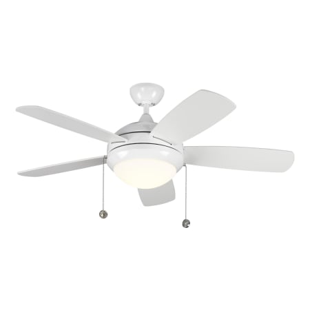 Generation Lighting Discus Classic II 44" 5 Blade Indoor Ceiling Fan - LED Light Kit Included White