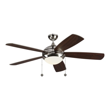 Generation Lighting Discus Classic 52" 5 Blade Indoor Ceiling Fan - LED Light Kit Included Polished Nickel